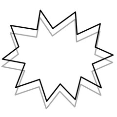 Angry speech bubble with transparent background, comic element, expressive design