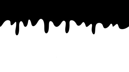 Black candy-like liquid patch on transparent background, sweet theme, abstract design