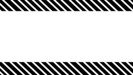 Black striped frame on white background, decorative border, minimal design