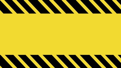 Black striped frame on yellow background, decorative border, minimal design