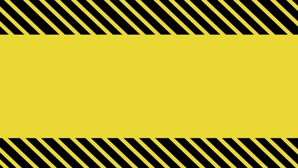 Black striped frame on yellow background, decorative border, minimal design