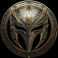 A unique combination of metallic colors enriches the Spartan symbol's appeal.