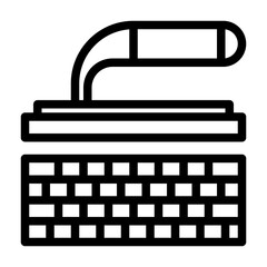 Plastering trowel line icon. Home service illustration