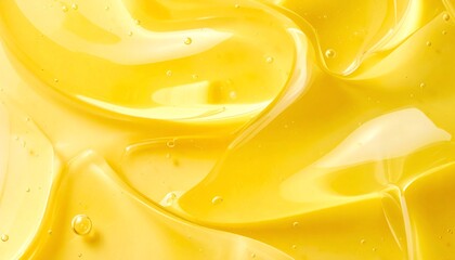Golden Oil Gel　Vibrant Yellow Viscous Texture and Cosmetic Serum