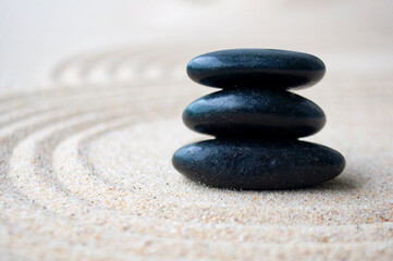 Zen stones with copy space for text. Wellness concept.