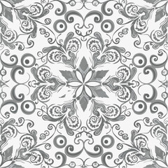 Vector geometric flower coloring book shapes and pattern background.
1