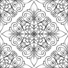 Hand drawn vintage floral pattern background
1