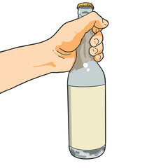 hand holding a bottle