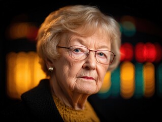 Senior investor analyzing market charts financial office portrait photography professional environment