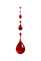 Obraz premium Falling Red Drops High quality Realistic image.