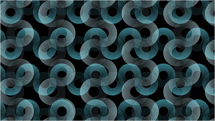 Abstract blue and white geometric lines glowing on a dark background. Futuristic technology.Basic RGB