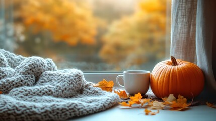 Cozy autumn moments home interior photography warm environment close-up fall aesthetics