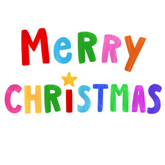 Red Letters MERRY CHRISTMAS element.