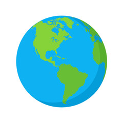 Obraz premium Illustration of the Earth showing the Americas.