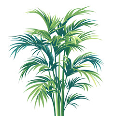 Obraz premium Transparent greenery lush tropical plants in a natural environment vibrant nature scene fresh perspective