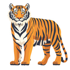 Obraz premium Transparent tiger illustration wildlife art natural habitat vibrant colors creative viewpoint