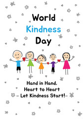 World Kindness Day Kids Doodle Illustration Poster