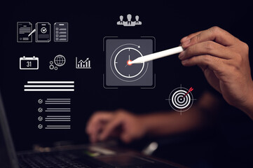 User is about to type a command prompt on a generative AI platform. The futuristic UI shows icons for text, image, and brain models, symbolizing multi-modal content creation.