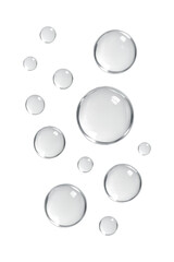 Floating Water Spheres High quality Realistic image.