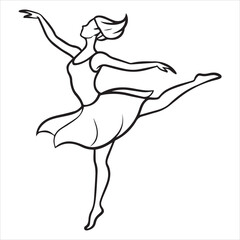ballet dancer silhouette vector
