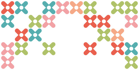 Cute Retro Cross-Stitch Border 