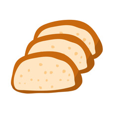 Cut french baguette 