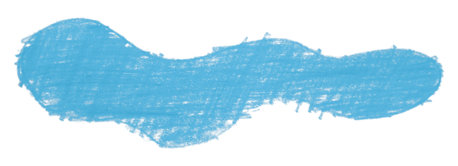 Abstract organic colored pencils abstract light blue chalk drop shape isolated on transparent background