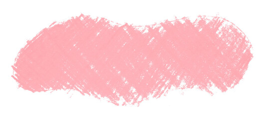Abstract organic colored pencils abstract pink chalk drop shape isolated on transparent background