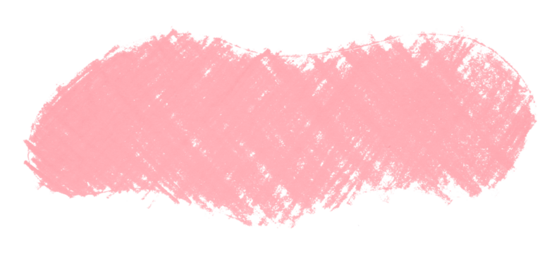 Abstract organic colored pencils abstract pink chalk drop shape isolated on transparent background