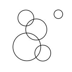 Overlaping circle bubble rings