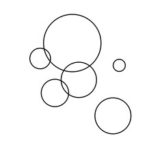 Overlaping circle bubble rings