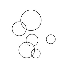 Overlaping circle bubble rings