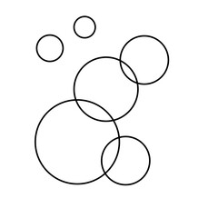 Overlaping circle bubble rings