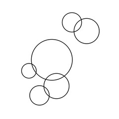 Overlaping circle bubble rings