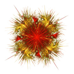 Golden festive explosion of Christmas fireworks shining bright with happiness, energy, and colorful celebration lights