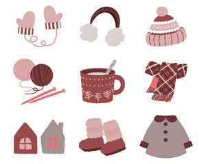 冬モチーフのデザインセット