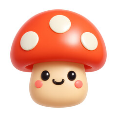 Fototapeta premium PNG Cute cartoon mushroom character