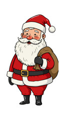 santa claus with a bag of gifts