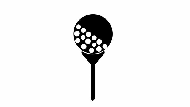 golf icon animation  simple flat