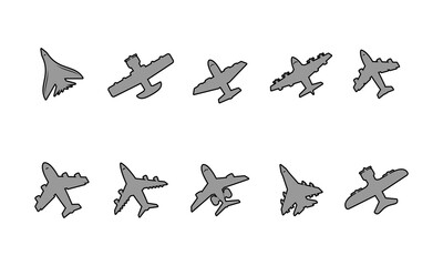 Various of airplanes collection design vector