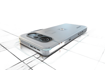 An old audio cassette tape isolated on white juxtaposed with a modern cell phone for communication and technology