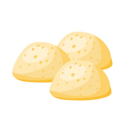 Cheese bread vector
