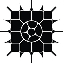 Fototapeta premium Cell wall silhouette vector art illustration and minimal black and white design