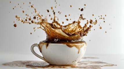 High-Speed Photography of Dynamic Coffee Splash Crown