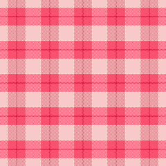 Plaid pattern with twill weave in red.Winter, Christmas tartan check seamless pattern.Vector illustration geometric background for fabric and prints.