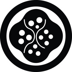 Mitosis silhouette vector art illustration