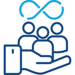 Diversity And Inclusion line color icon