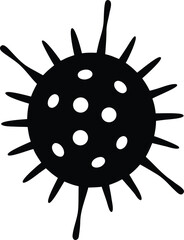 Protozoa silhouette vector art illustration