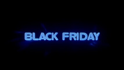 Bright neon blue text displaying a promotional message against a dark background, suggesting excitement and urgency