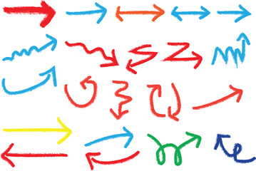 Colorful Arrow Designs with Curved and Straight Lines